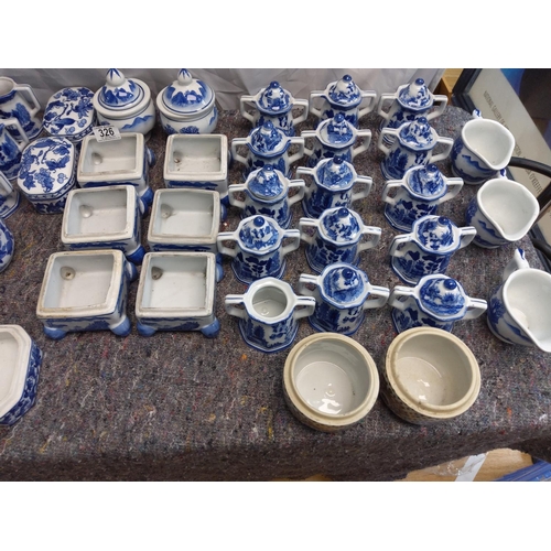 673 - Huge Joblot of Moyses Stevens Blue & White Ceramics