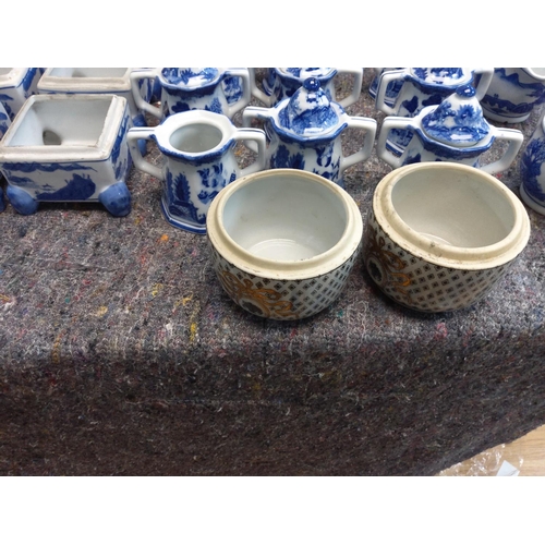 673 - Huge Joblot of Moyses Stevens Blue & White Ceramics