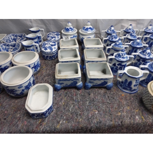 673 - Huge Joblot of Moyses Stevens Blue & White Ceramics