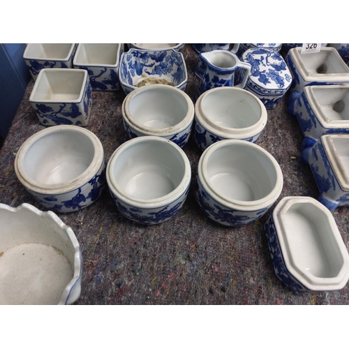 673 - Huge Joblot of Moyses Stevens Blue & White Ceramics