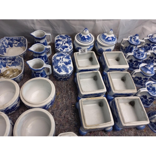 673 - Huge Joblot of Moyses Stevens Blue & White Ceramics