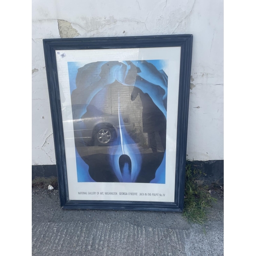 676 - Framed Georgia O'Keefe Print-Very Large (150cm x 114cm)