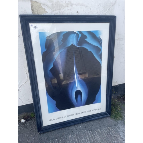 676 - Framed Georgia O'Keefe Print-Very Large (150cm x 114cm)