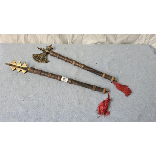 681 - A pair of Medieval Style Decorative weapons