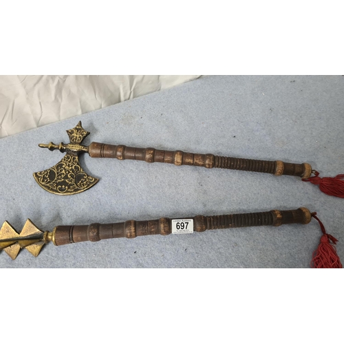 681 - A pair of Medieval Style Decorative weapons