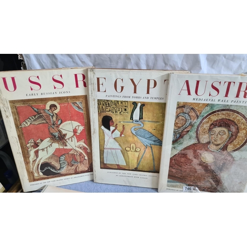 687 - 8 Large World Art Series Books Published by The New York Graphic Society by arrangement with UNESCO