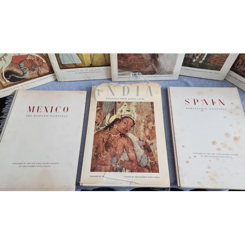 687 - 8 Large World Art Series Books Published by The New York Graphic Society by arrangement with UNESCO