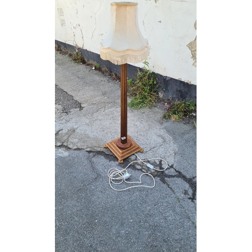 688 - Half Size Oak Standard Lamp