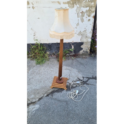 688 - Half Size Oak Standard Lamp