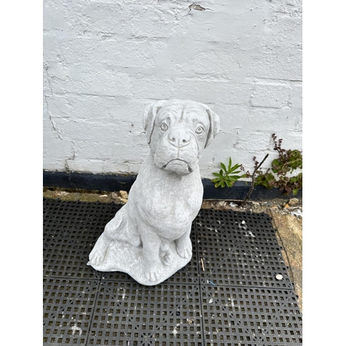 701 - Garden Statue-55cm Boxer Dog