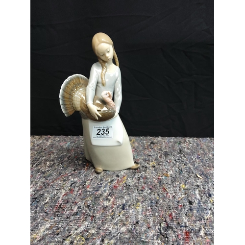 Lladro girl with a outlets turkey