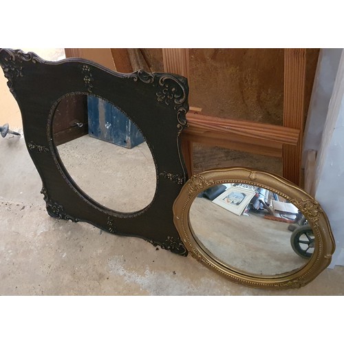 76 - 2x vintage mirrors