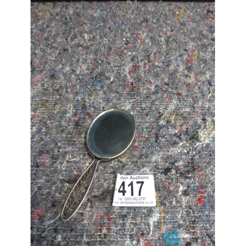 302 - Vintage Belarussian Silver Handled Vanity Mirror