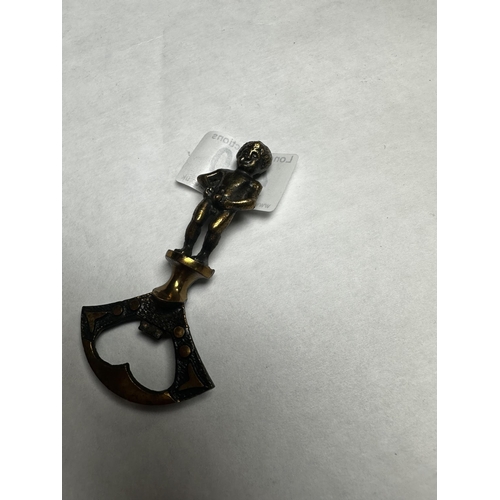 303 - Vintage Novelty Brass Bottle Opener