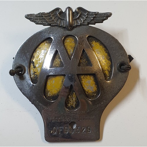 76 - Vintage AA Car club badge