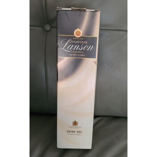 109 - Boxed Lanson Ivory Label Champagne