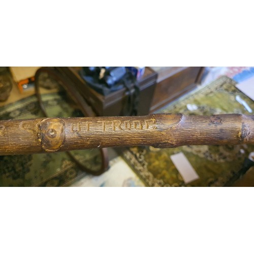 102 - A large vintage Scout Staff Stick - 3rd Upminster Scout Troop