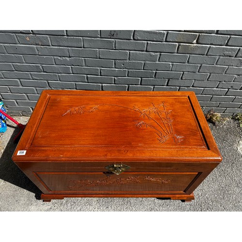 506 - Vintage Chinese Hardwood Chest/Coffer 102cm W 52cm T 62cm D