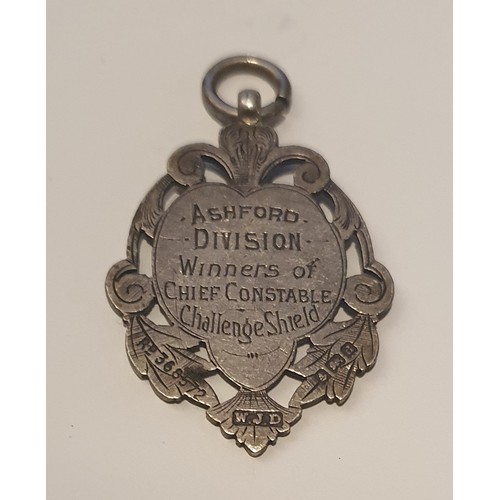 84 - Silver 1905 Kent County Council Sports Medal Fob