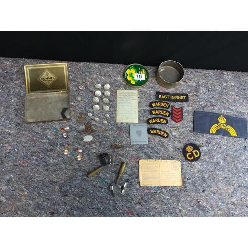 118 - Mixed Military Lot WW2 Era incl. Buttons, Badges etc