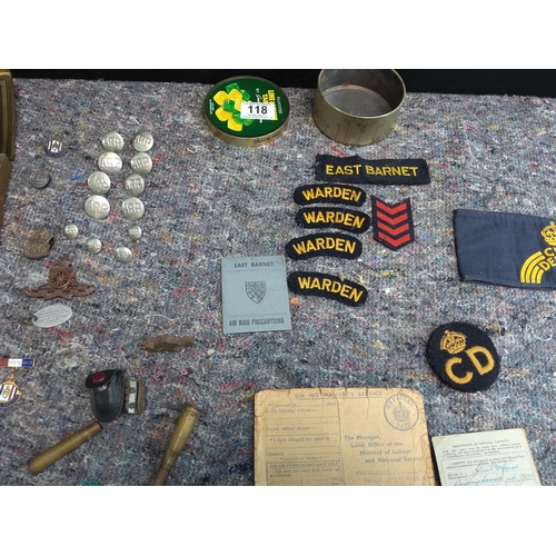 118 - Mixed Military Lot WW2 Era incl. Buttons, Badges etc