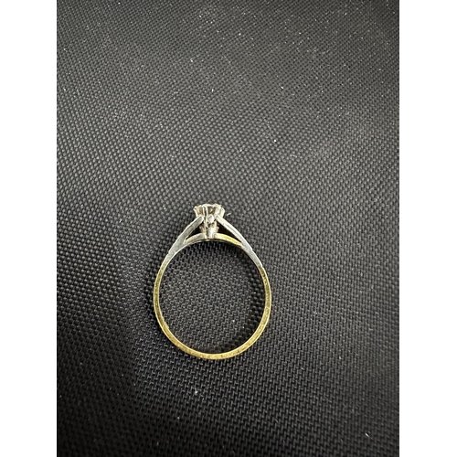 12 - 18ct Gold Diamond Ring (2.44g) Approx 0.69 ct Centre Diamond