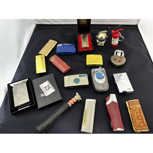 25 - Lot of Assorted Lighters incl. Zippo