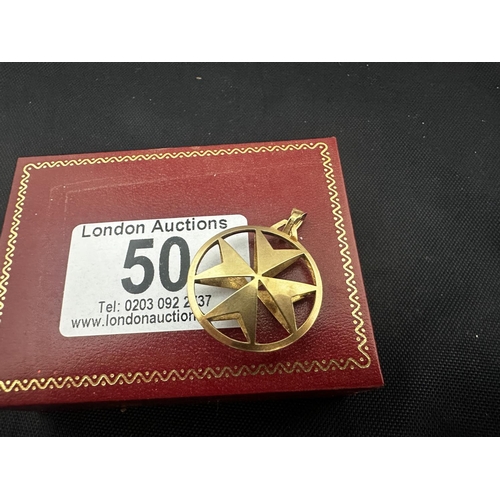 50 - 9ct Gold Maltese Cross (2.25g)