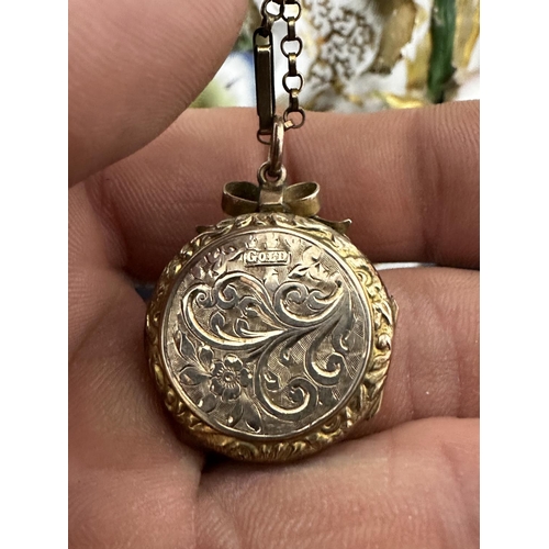 6 - Gold Locket on a 9ct Victorian Rose Gold Chain (9.64g)