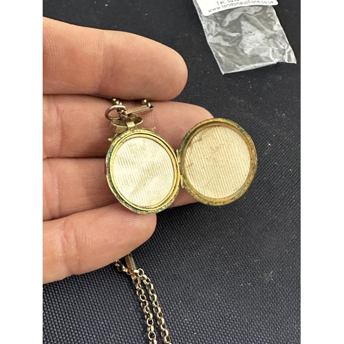 6 - Gold Locket on a 9ct Victorian Rose Gold Chain (9.64g)