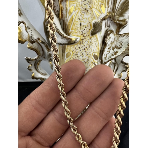 63 - 9ct Gold Rope Chain (8.5g)