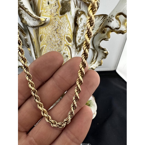 63 - 9ct Gold Rope Chain (8.5g)