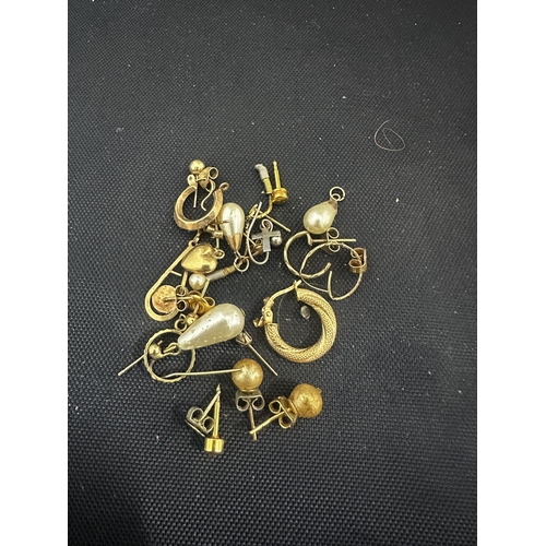 67 - Assorted Lot of Earrings including 9ct Gold Examples