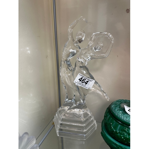 464 - Nachtmann Crystal Bear Figurine, a French Crystal Horses Head and one other Crystal Figurine