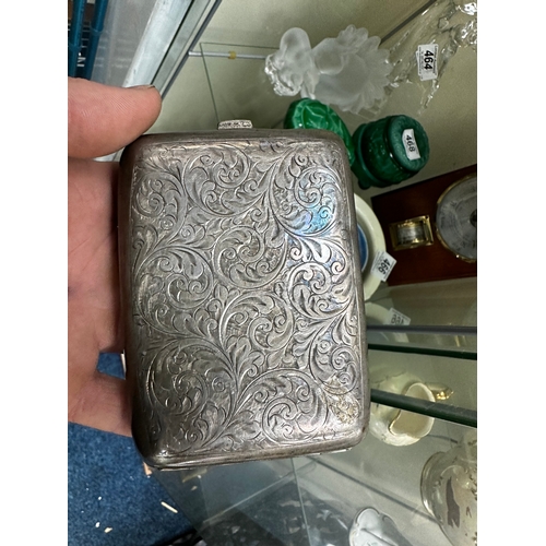 467 - Hallmarked Silver Cigarette Case Birmingham 1922 (160g)