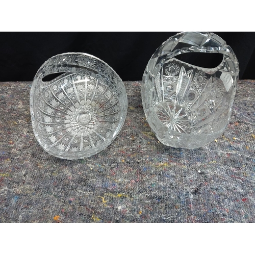 131 - 2 Very Good Quality Crystal Baskets