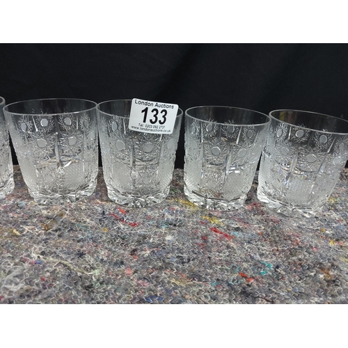 133 - Set of 6 Very Good Quality Crystal Tumbler