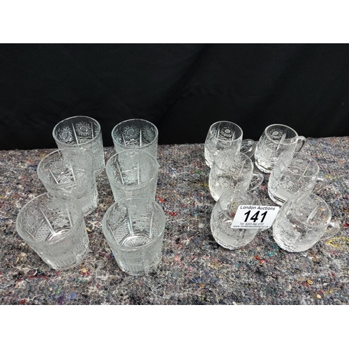 141 - Collection of Very Good Quality Crystal Liqueur Glasses