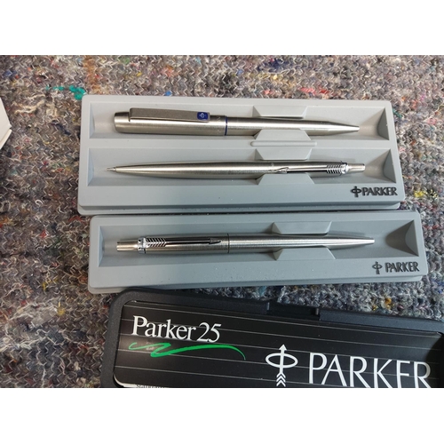 169 - Good Collection of Mostly Boxed some unused Parker Pens etc