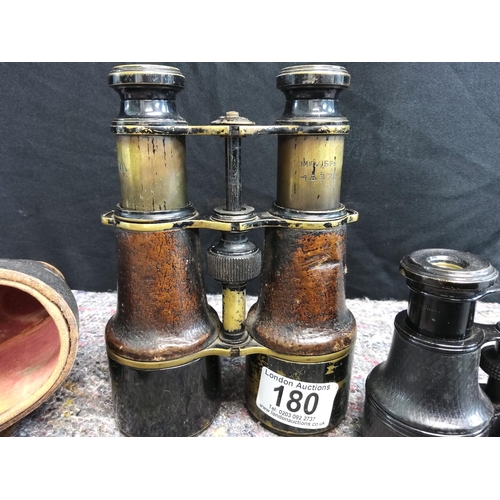 180 - First World War Era Pair of British Issue Binoculars & Two Others