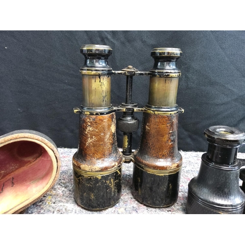 180 - First World War Era Pair of British Issue Binoculars & Two Others