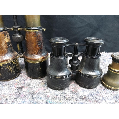 180 - First World War Era Pair of British Issue Binoculars & Two Others