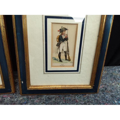 212 - Series of 4 Framed French Military Lithographs