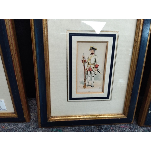 212 - Series of 4 Framed French Military Lithographs