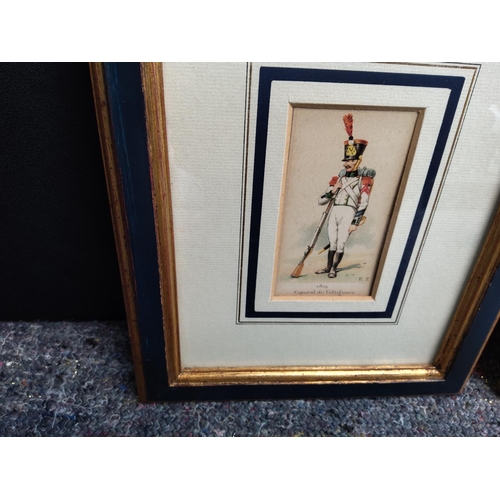 212 - Series of 4 Framed French Military Lithographs