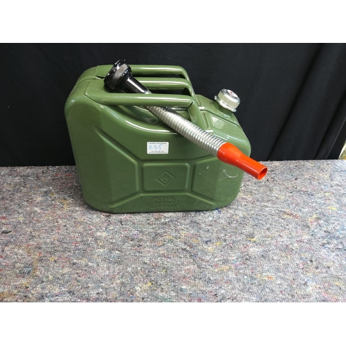 255 - Good Quality 10L Military Style Metal Petrol Can