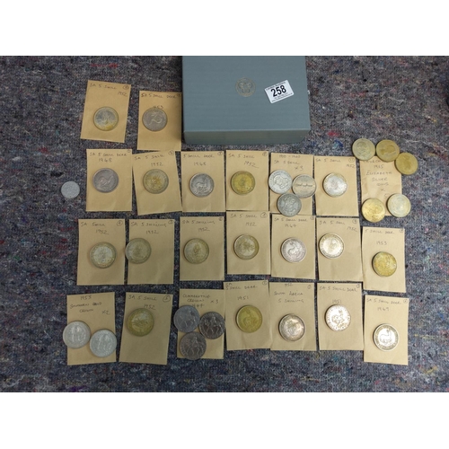 258 - Good Collection of Mostly 40s & 50s South African and Southern Rhodesian Coins