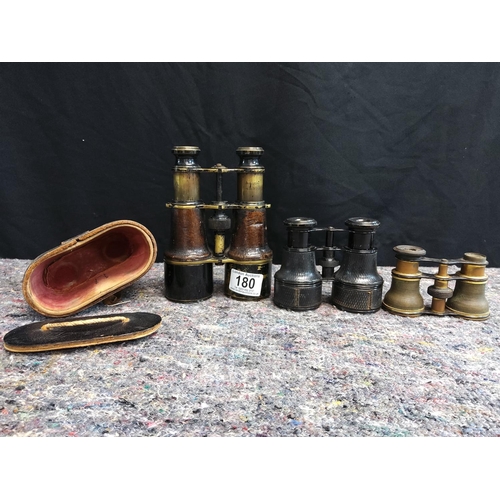 180 - First World War Era Pair of British Issue Binoculars & Two Others