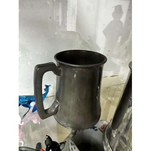 308 - Novelty Nude Pewter Tankard & 1 Other