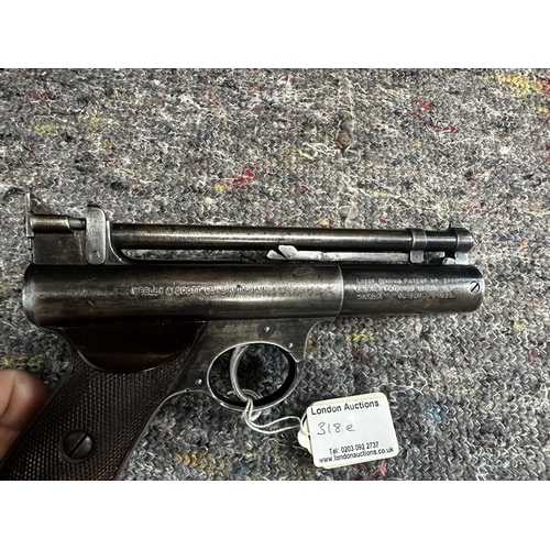 318E - Webley Senior c.1930s cal.22 Air Pistol (Serial No-S14262)